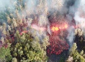 Erupção atinge o Havaí