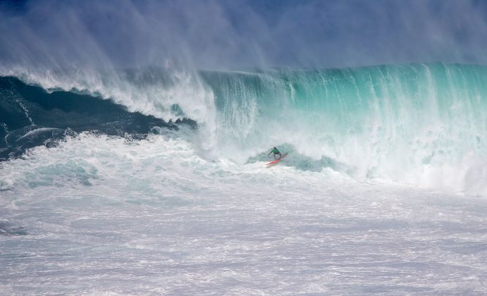 Mark Healey, Jaws Challenge 2018, Pe´ahi, Havaí. Foto: WSL / Morris.