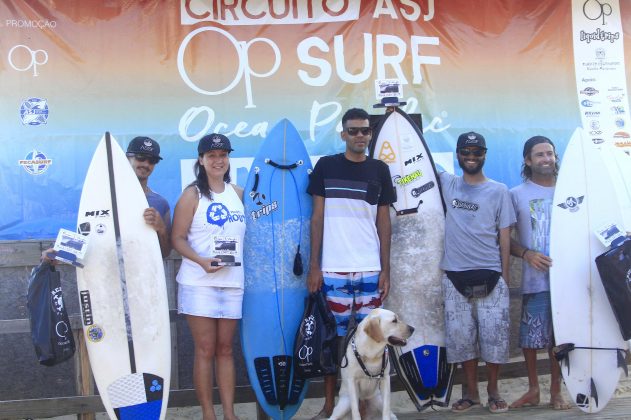 Pódio Adaptados, ASJ Ocean Pacific 2018, Joaquina, Florianópolis (SC). Foto: Basilio Ruy/P.P07.