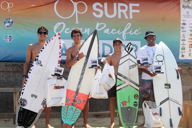 Pódio Júnior, ASJ Ocean Pacific 2018, Joaquina, Florianópolis (SC). Foto: Basilio Ruy/P.P07.