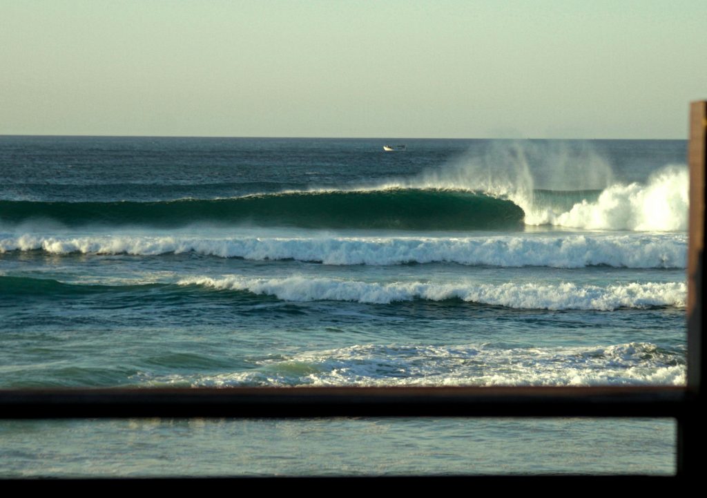 Lineup clássico na Praia da Joaquina.