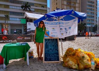 Onda verde no Guarujá