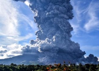 Erupção assusta moradores