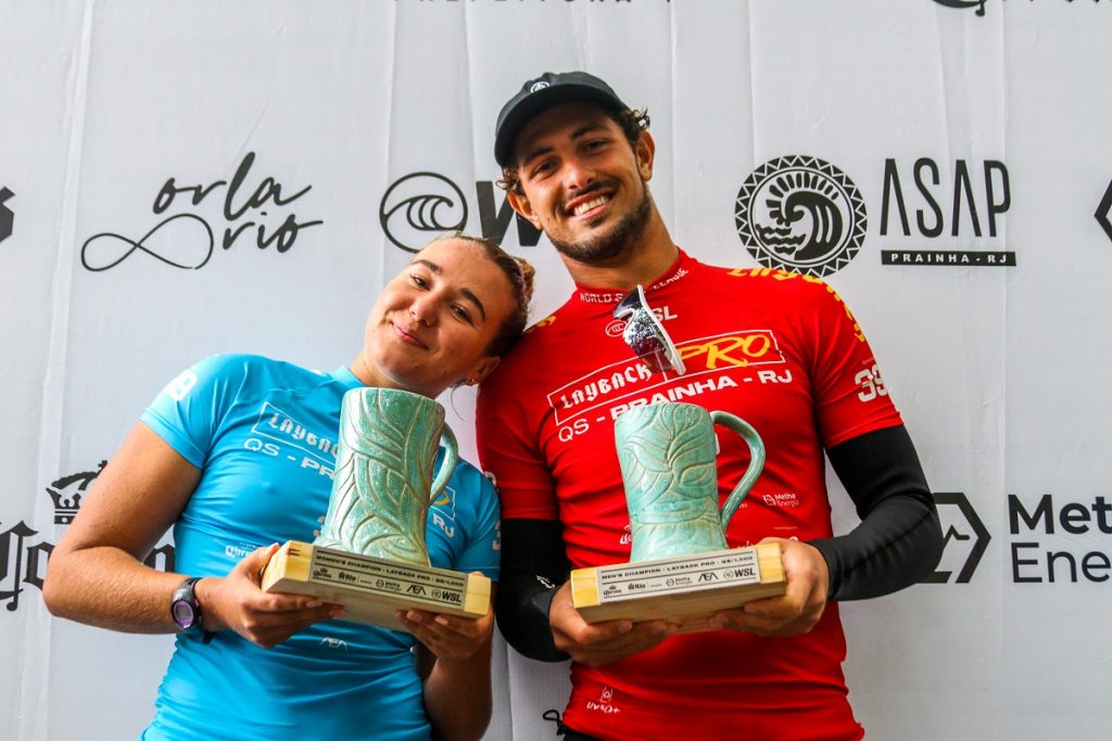 Summer Macedo e João Chianca, vencedores do LayBack Pro Rio 2022.