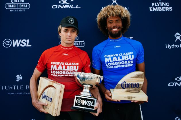 Harrison Roach e Kaniela Stewart, Classic Malibu, First Point, Malibu Beach, Califórnia (EUA). Foto: WSL / Beatriz Ryder.