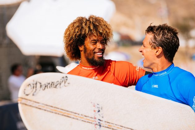 Kaniela Stewart e Declan Wyton, Classic Malibu, First Point, Malibu Beach, Califórnia (EUA). Foto: WSL / Beatriz Ryder.