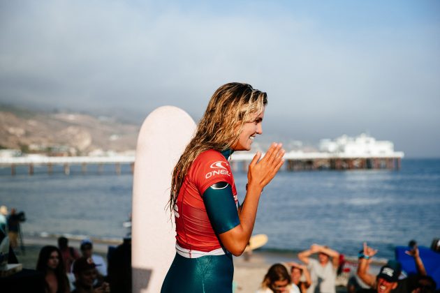 Soleil Errico, Classic Malibu, First Point, Malibu Beach, Califórnia (EUA). Foto: WSL / Aaron Hughes.