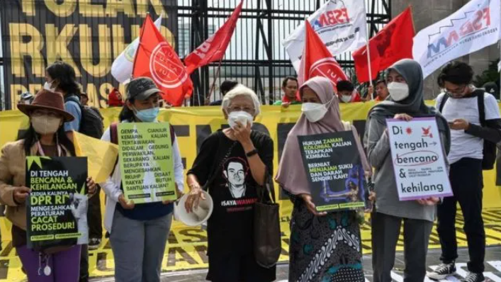 Protestos foram realizados em Jacarta.