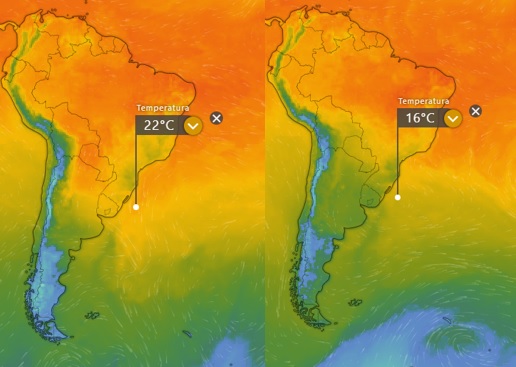 Temperatura do Atlântico Sul cairá com chegada de novo ciclone extratropical, que promete virada no tempo e direção das ondas neste fim de semana.