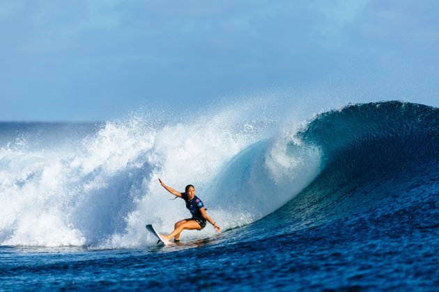 Bettylou Sakura Johnson, Tahiti Pro 2024, Teahupoo. Foto: WSL / Sloane.