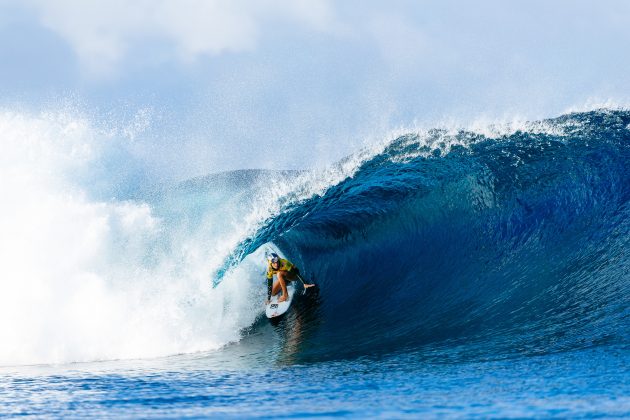 Caitlin Simmers, Tahiti Pro 2024, Teahupoo. Foto: WSL / Sloane.
