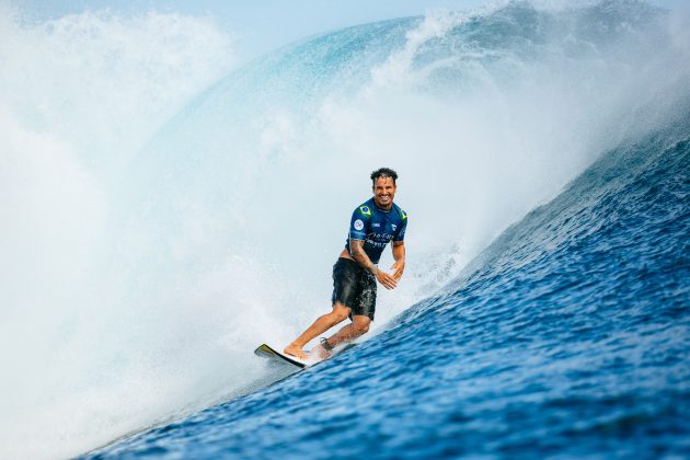 Italo Ferreira, Tahiti Pro 2024, Teahupoo. Foto: WSL / Sloane.