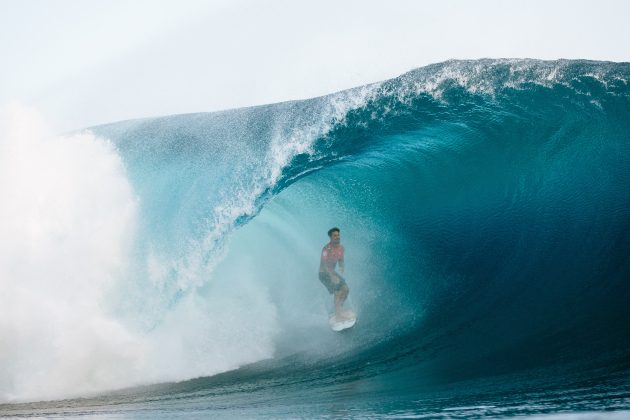 Italo Ferreira, Tahiti Pro 2024, Teahupoo. Foto: WSL / Sloane.