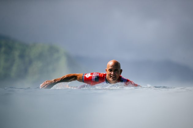 Kelly Slater, Tahiti Pro 2024, Teahupoo. Foto: WSL / Sloane.