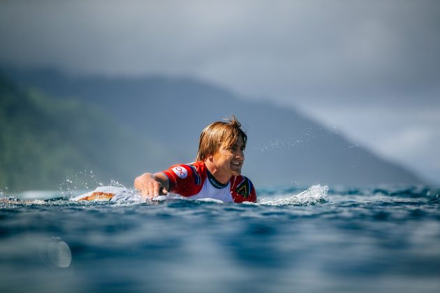 Matthew McGillivray, Tahiti Pro 2024, Teahupoo. Foto: WSL / Sloane.