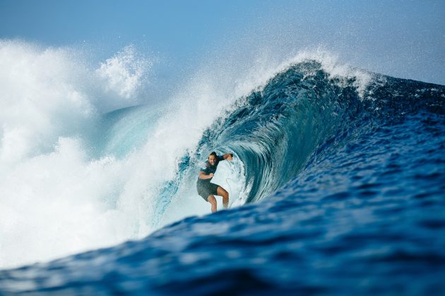 Ramzi Boukhiam, Tahiti Pro 2024, Teahupoo. Foto: WSL / Sloane.