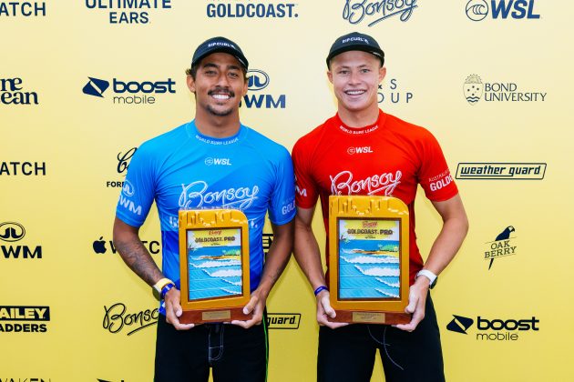 Samuel Pupo e Mikey McDonagh, Gold Coast Pro 2024, Snapper Rocks, Austrália. Foto: WSL / Cait Miers.