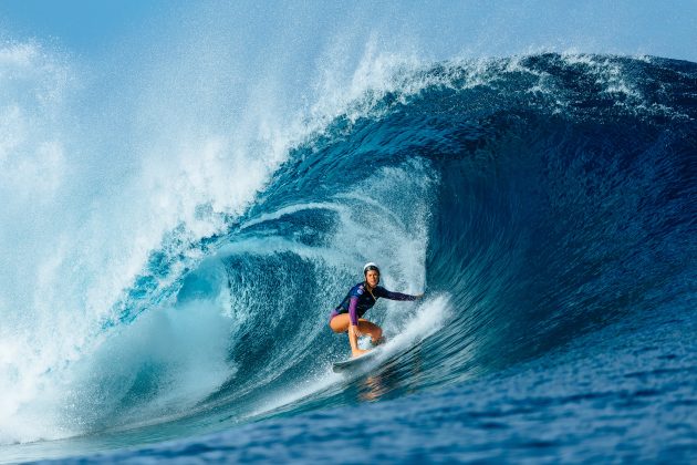 Sawyer Lindblad, Tahiti Pro 2024, Teahupoo. Foto: WSL / Sloane.