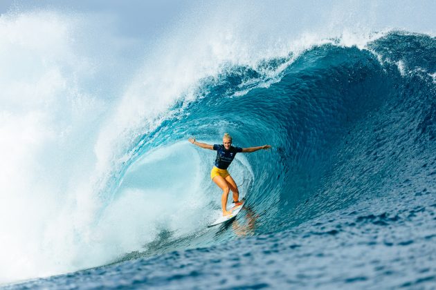 Tatiana Weston-Webb, Tahiti Pro 2024, Teahupoo. Foto: WSL / Sloane.