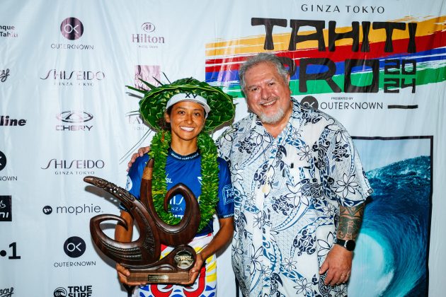 Vahine Fierro, Tahiti Pro 2024, Teahupoo. Foto: WSL / Matt Dunbar.