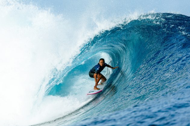 Vahine Fierro, Tahiti Pro 2024, Teahupoo. Foto: WSL / Sloane.