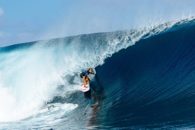 Vahine Fierro, Tahiti Pro 2024, Teahupoo. Foto: WSL / Sloane.