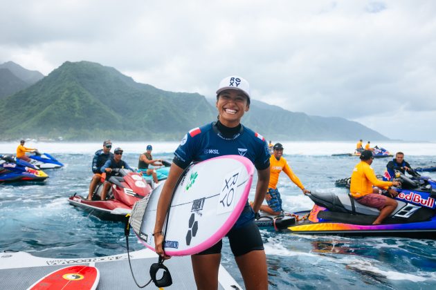 Vahine Fierro, Tahiti Pro 2024, Teahupoo. Foto: WSL / Matt Dunbar.