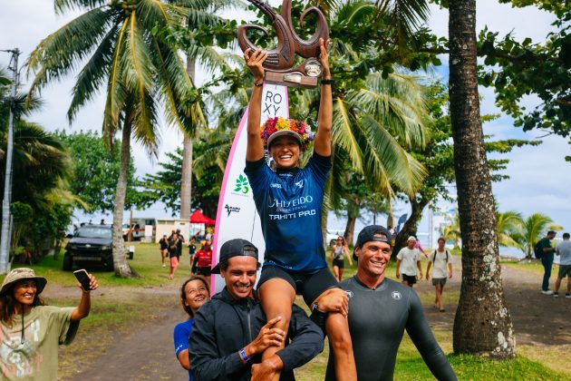 Vahine Fierro, Tahiti Pro 2024, Teahupoo. Foto: WSL / Matt Dunbar.