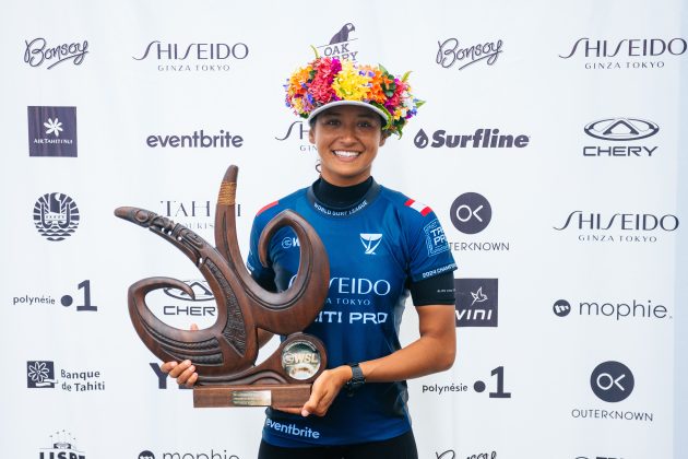 Vahine Fierro, Tahiti Pro 2024, Teahupoo. Foto: WSL / Matt Dunbar.