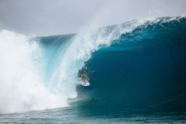 Vahine Fierro, Tahiti Pro 2024, Teahupoo. Foto: WSL / Sloane.