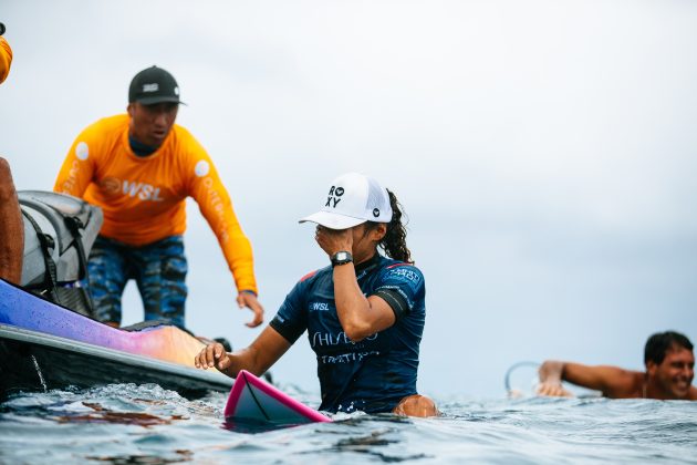 Vahine Fierro, Tahiti Pro 2024, Teahupoo. Foto: WSL / Sloane.