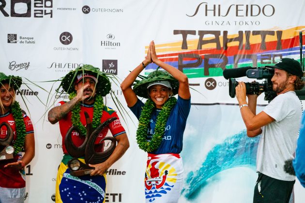 Vahine Fierro, Tahiti Pro 2024, Teahupoo. Foto: WSL / Sloane.