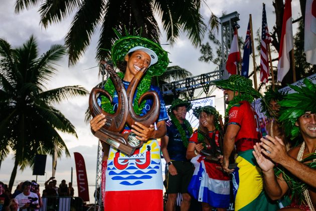 Vahine Fierro, Tahiti Pro 2024, Teahupoo. Foto: WSL / Matt Dunbar.