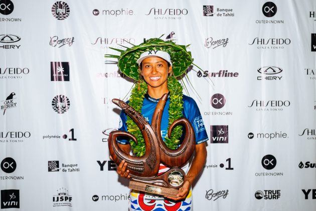 Vahine Fierro, Tahiti Pro 2024, Teahupoo. Foto: WSL / Matt Dunbar.