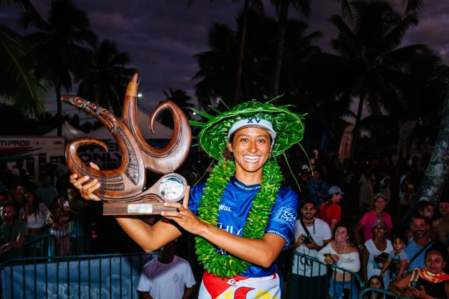 Vahine Fierro, Tahiti Pro 2024, Teahupoo. Foto: WSL / Matt Dunbar.