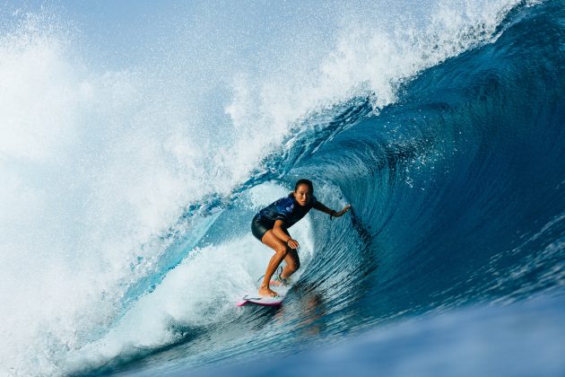 Vahine Fierro, Tahiti Pro 2024, Teahupoo. Foto: WSL / Matt Dunbar.