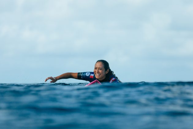 Vahine Fierro, Tahiti Pro 2024, Teahupoo. Foto: WSL / Matt Dunbar.