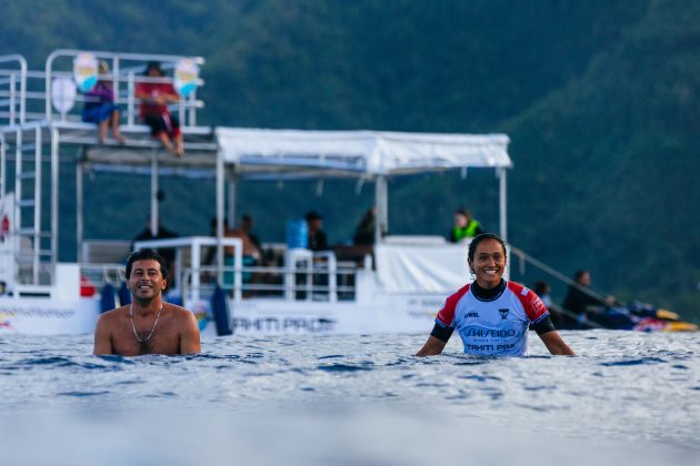 Vahine Fierro, Tahiti Pro 2024, Teahupoo. Foto: WSL / Matt Dunbar.