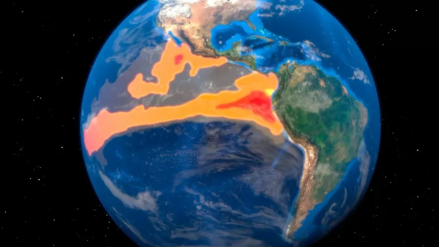 Mapa exibe influência de El Niño na América Latina.
