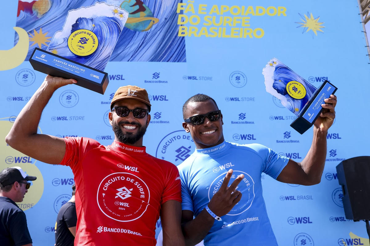 Michael Rodrigues e José Francisco, que pela primeira vez sobe no pódio do Circuito Banco do Brasil.