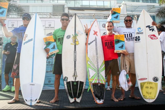 Pódio Legend, Circuito Brasileiro Master, Rio Surf Festival, Praia da Macumba (RJ). Foto: Pablo Zanocchi.