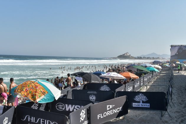 Estrutura WSL, Rio Pro 2024, Praia de Itaúna, Saquarema (RJ). Foto: WSL.