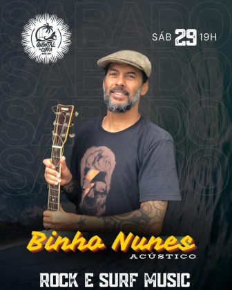 Binho Nunes, Atração musical Circuito Itanhaense, praia dos Pescadores, Itanhaém (SP).. Foto: Divulgação.