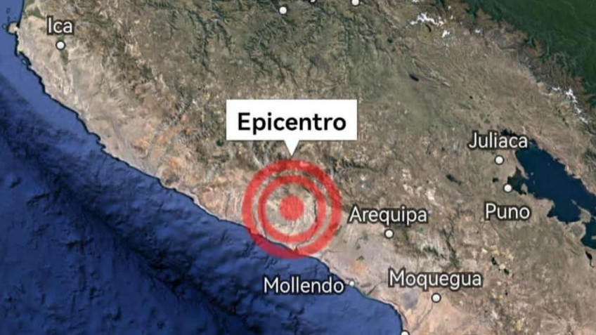 Terremoto acontece no litoral sul, em Arequipa, Peru.