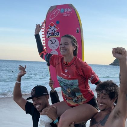 Nicolle Calheiros, Circuito Brasileiro de Bodyboarding, Itacoatiara, Niterói (RJ). Foto: Reprodução.