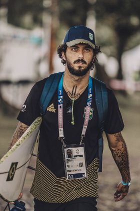 Filipe Toledo, Jogos Olímpicos 2024, Teahupoo, Taiti. Foto: ISA / Pablo Franco.