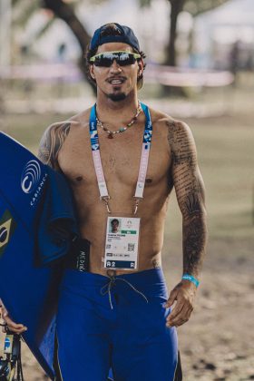 Gabriel Medina, Jogos Olímpicos 2024, Teahupoo, Taiti. Foto: ISA / Pablo Franco.