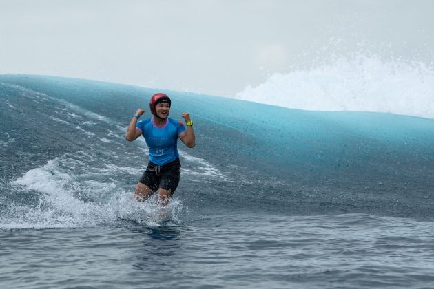 Siqi Yang, Jogos Olímpicos 2024, Teahupoo, Taiti. Foto: ISA / Tim Mckenna.