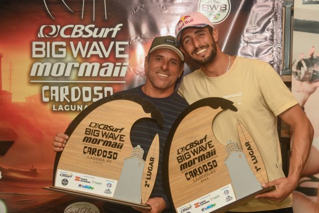 Lucas Chumbo e MarcosMonteiro, Big Wave Mormaii 2024, praia do Cardoso, Laguna (SC). Foto: Marcio David.