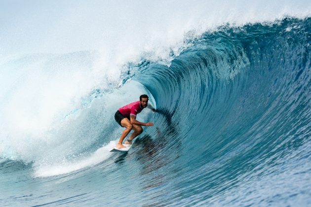 Ramzi Boukhiam, Jogos Olímpicos 2024, Teahupoo, Taiti. Foto: ISA / Jimenez.